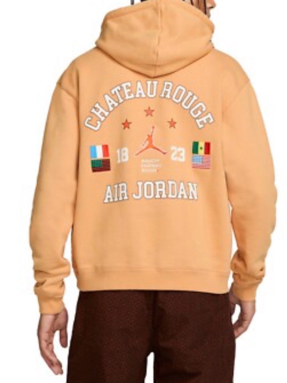 Jordan Maison Château Rouge Crewneck Sweatshirt Peach Orange Size Large